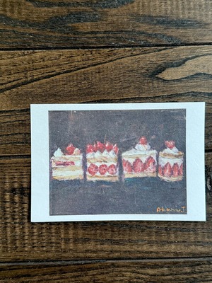 和紙アートカード「ショートケーキたち」