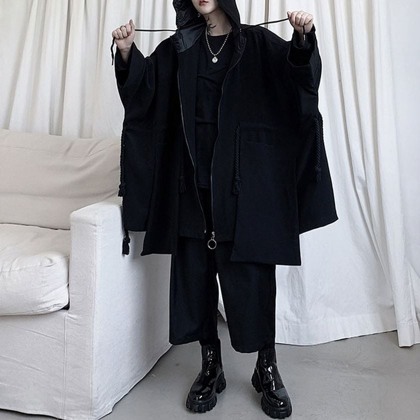 ダークスタイルフード付きルーズジャケット MOJ0005 | 【メンズモード