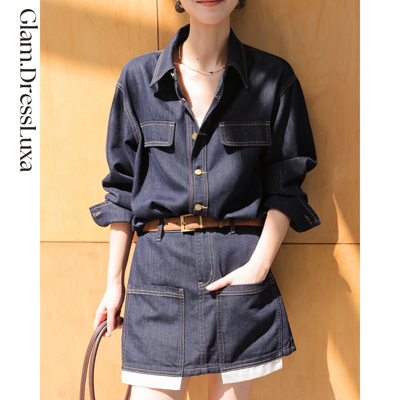 Denim Setup Jacket & Skirt_ST374