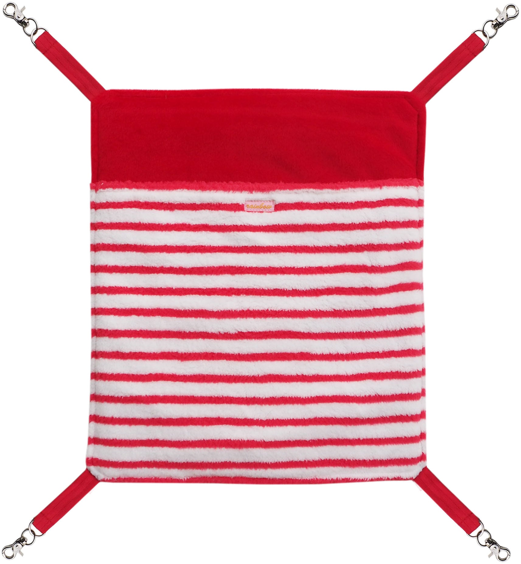 【フェレット】あったかボーダーハンモック レッド/ブルー/グリーン