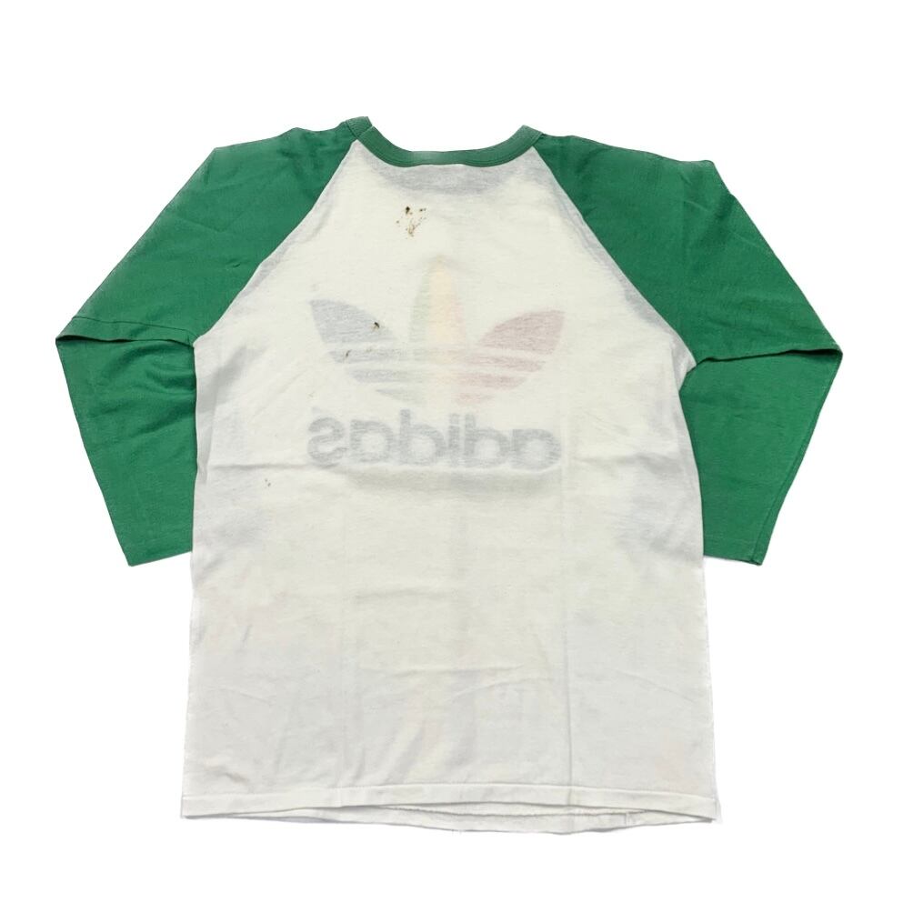 80s Adidas アディダス USA製 レインボートレフォイル ラグラン Tシャツ ビンテージ M