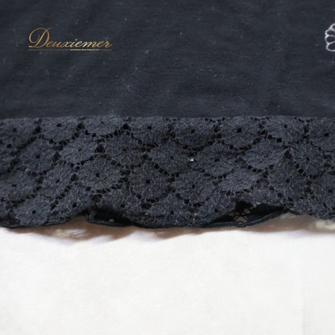 社交ダンス 衣装 トップス Tシャツ ブラック系 チャコット Chacott 日本製 黒 練習 レッスン 伸縮 ストレッチ レース バレエ かわいい ダンス衣装