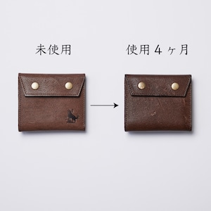 ２つ折り財布（熊革）＜tonto＞【カラー３色】
