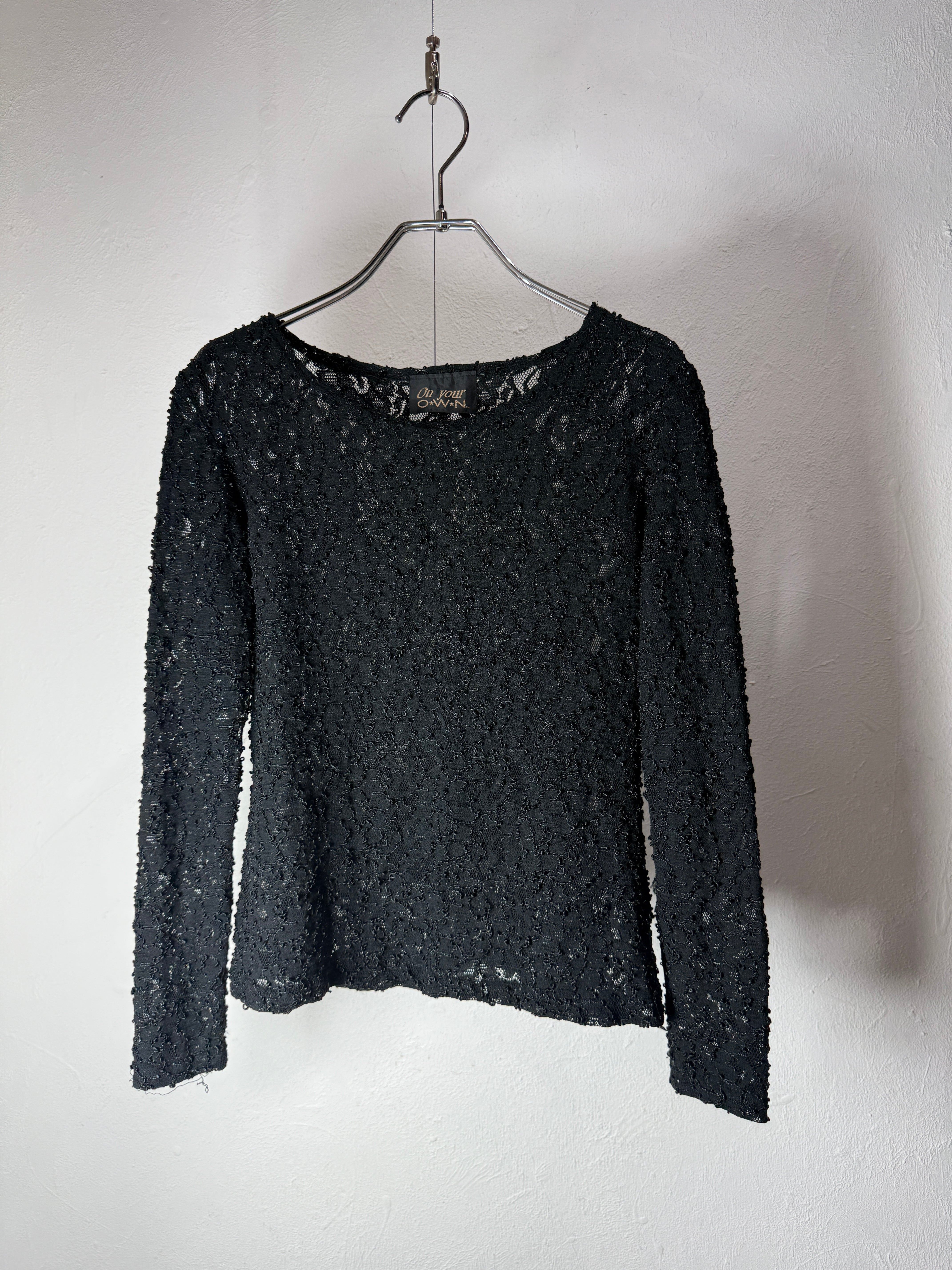 90s Sheer Lace Stretch Top