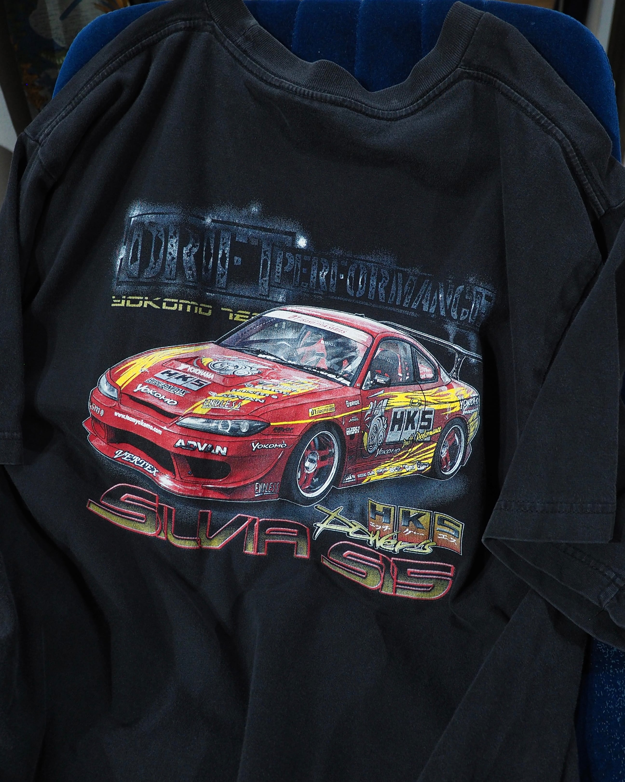 " HKS Hyper Silvla RS-2 " printed Black SS Tee