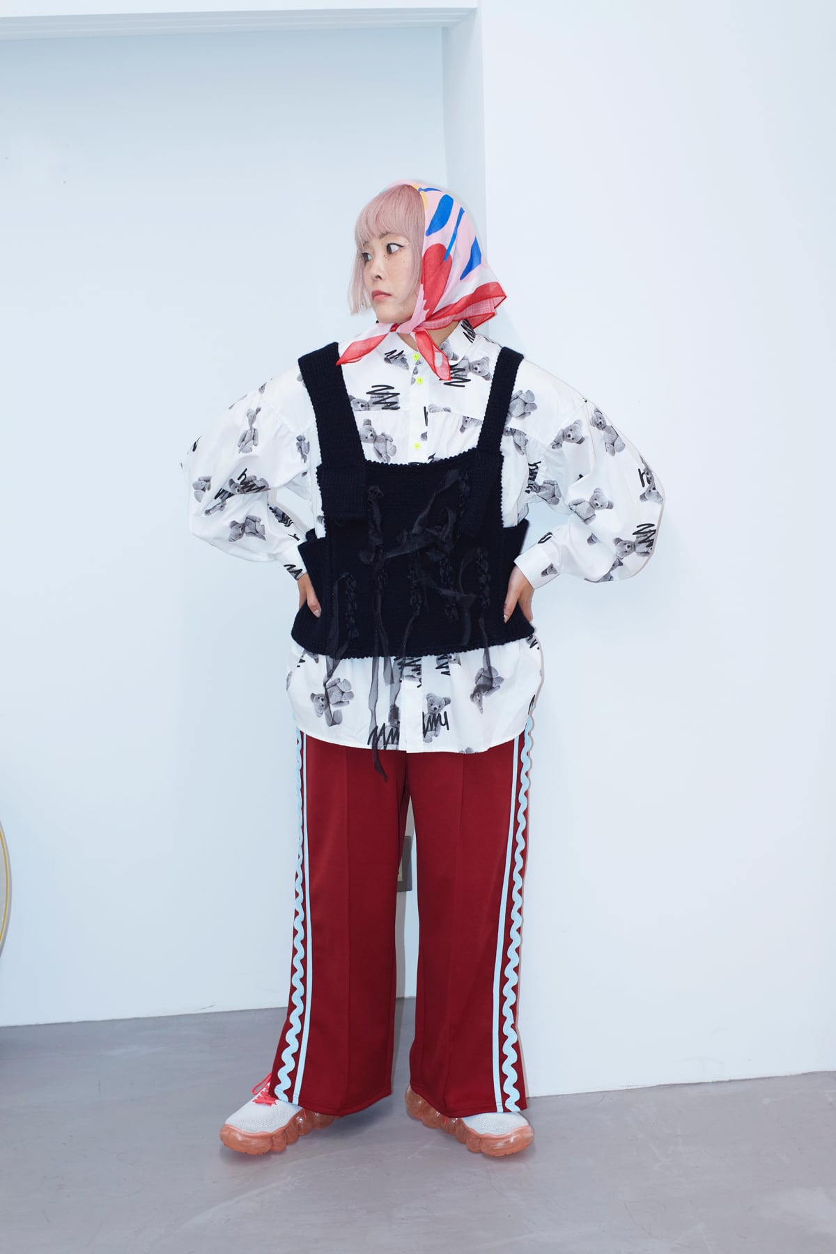 SIDE LINE JERSEY SLIT PANTS / F1 | frankygrow concept shop