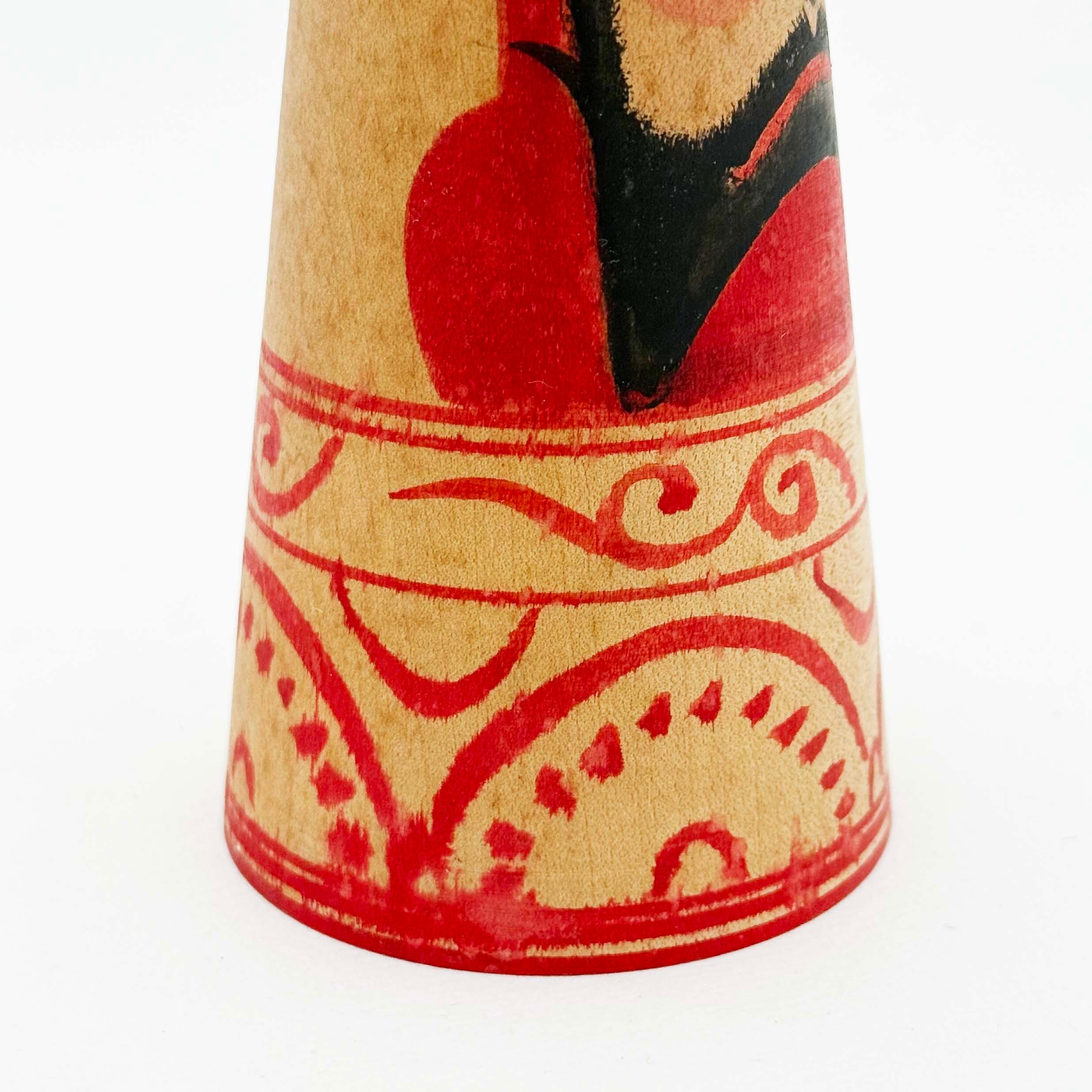 だるま柄こけし（津軽系始祖 / 盛秀太郎工人）31cm B