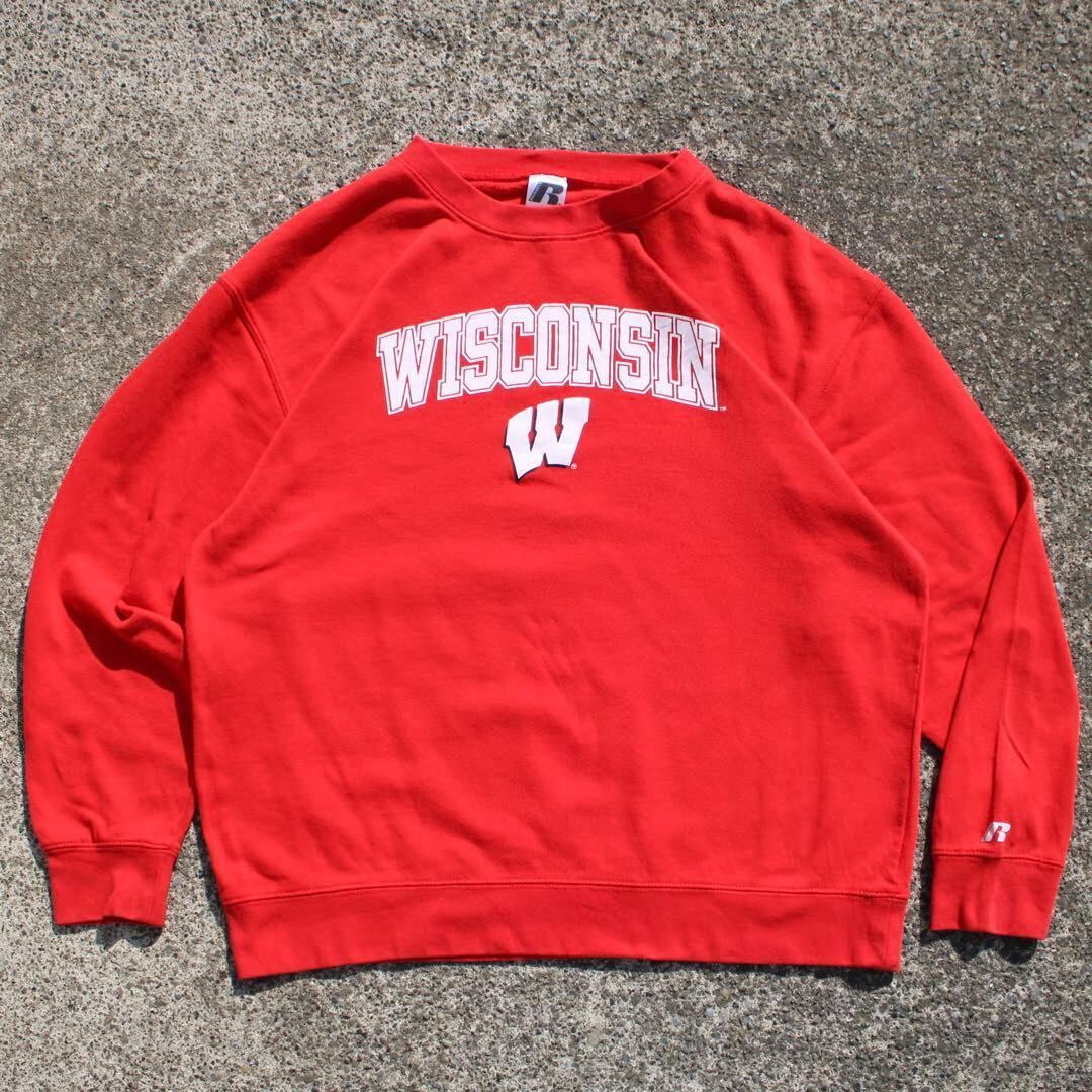 【XLサイズ】RUSSELL ATHLETIC × ウィスコンシン大学 古着 スウェット