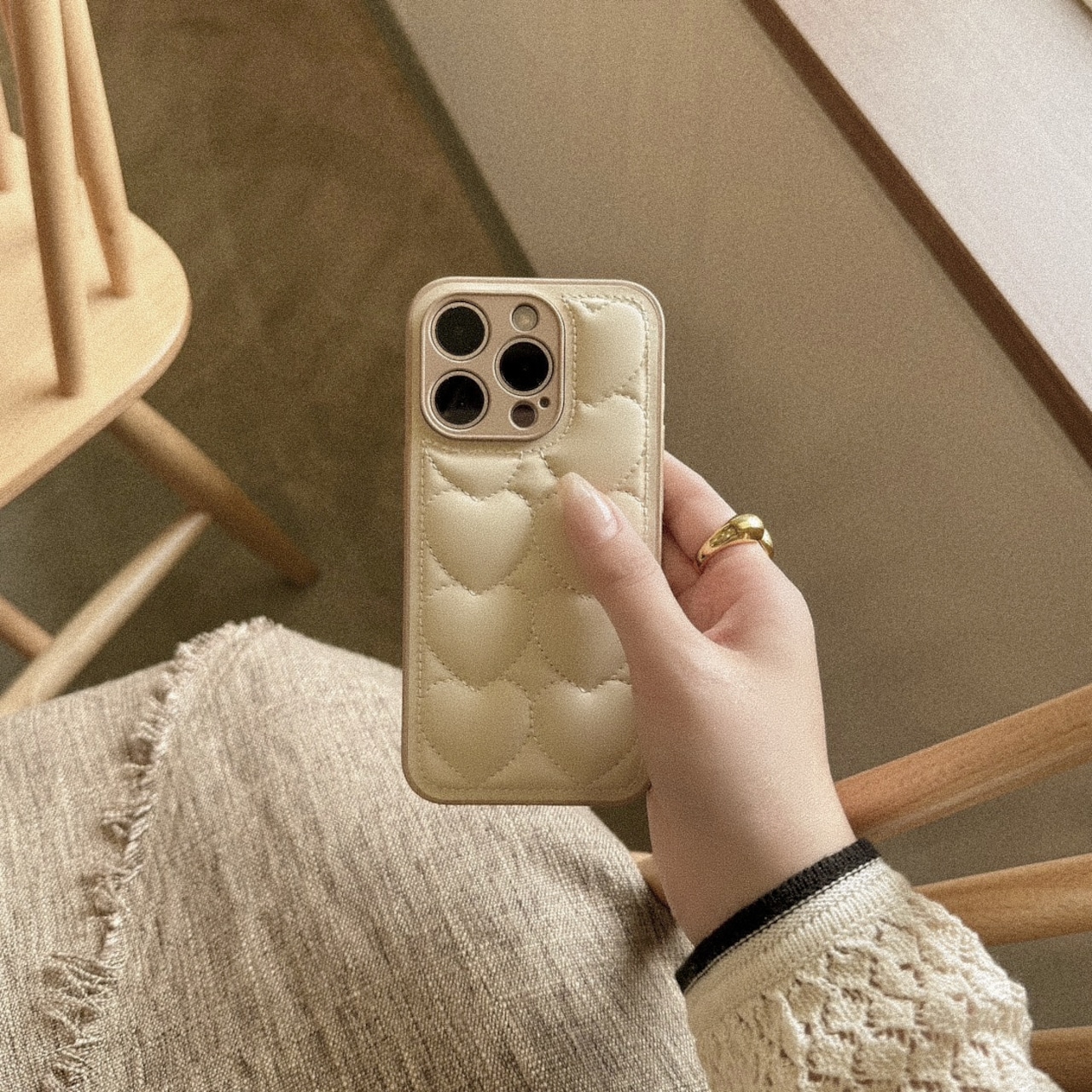 ［ phone case ］quilting heart