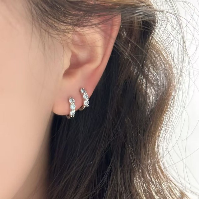TYG カラージルコンピアス (ホワイト・ピンク・ブルー) 실속