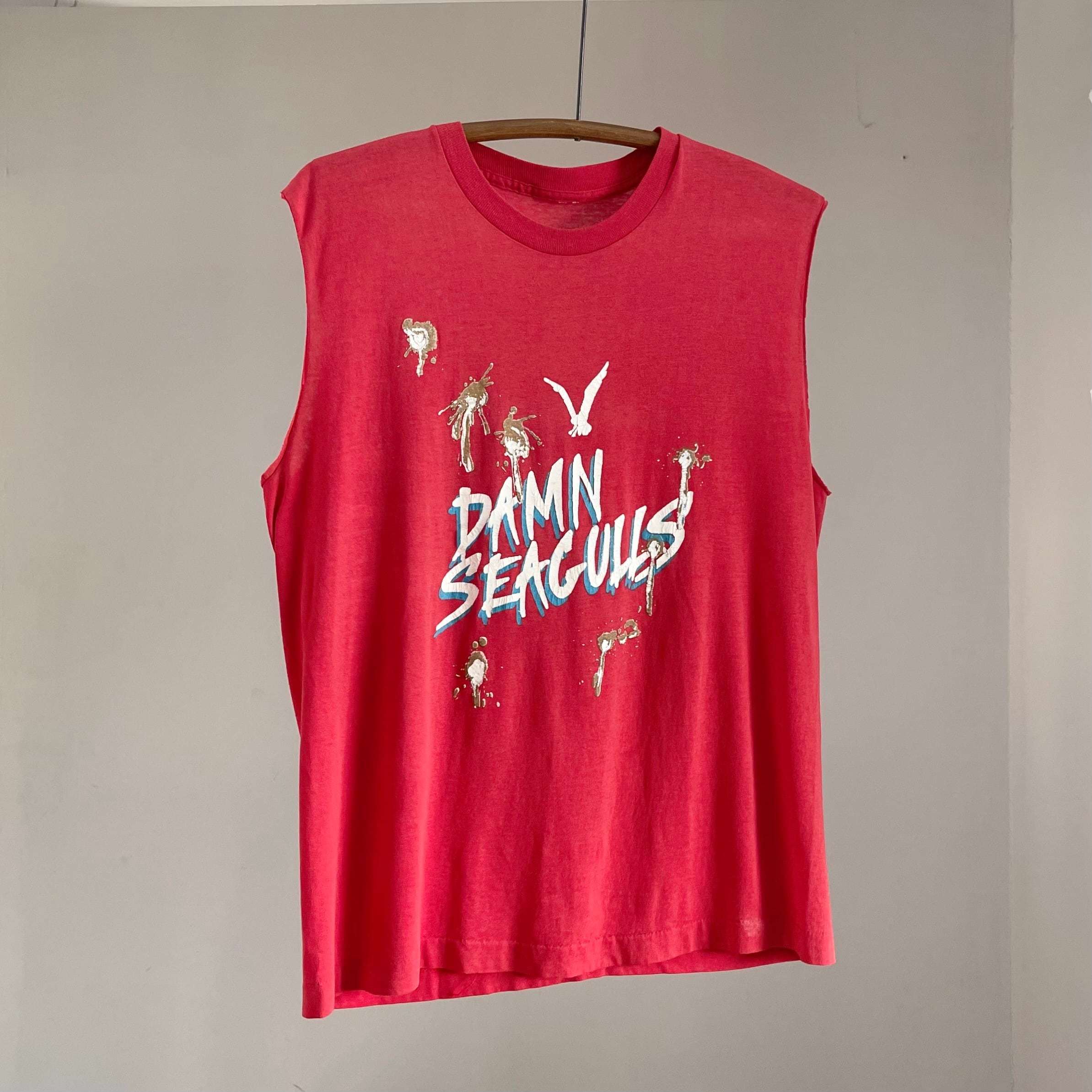 【Sz:L?】90s DAMN SEAGULLS カットオフTシャツ