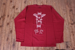 OWL LONG SLEEVE BURGUNDY/WHITE