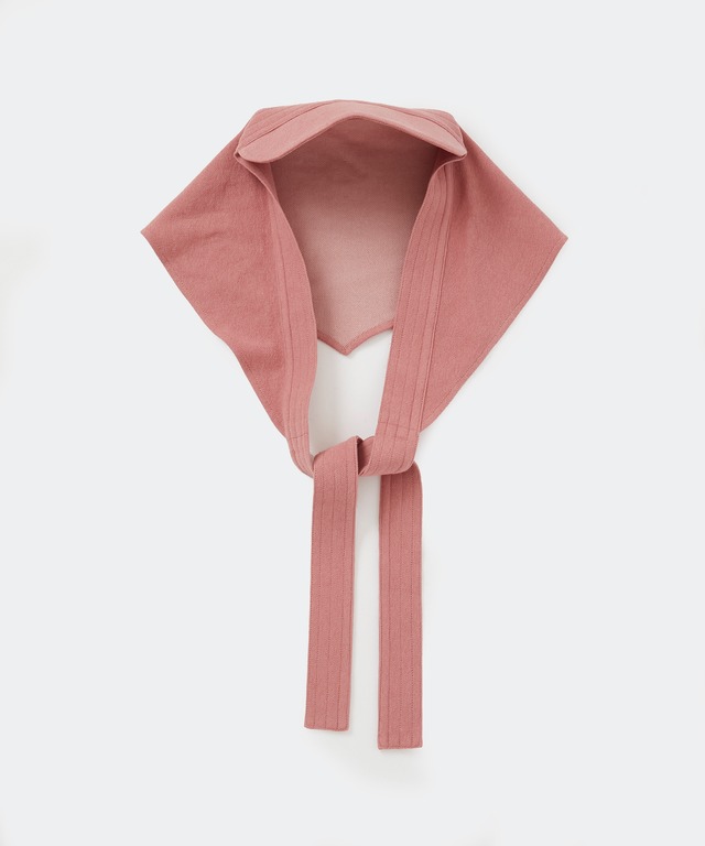 triangle cap scarf/pink