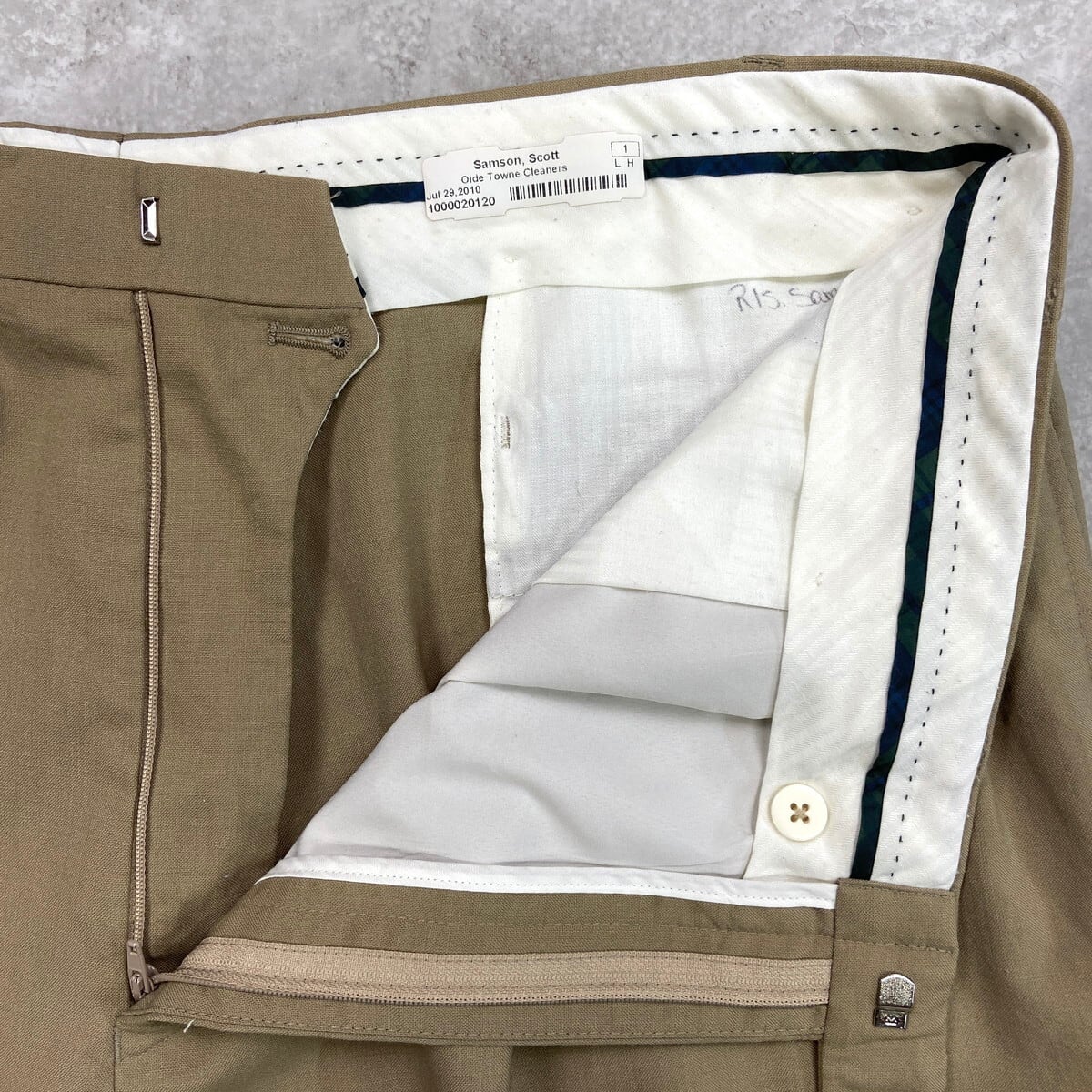 【希少】ラルフローレン イタリア製 バージンウール スラックス ベージュ LAUREN Ralph Lauren ラルフローレン ウールスラックス メンズW40 古着