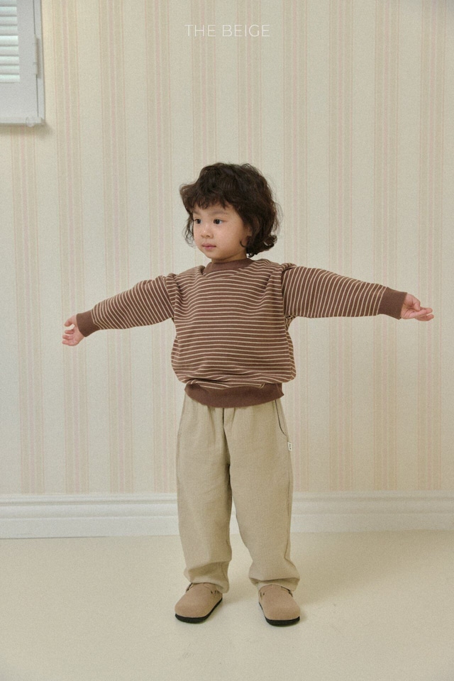 【予約】the beige Round Stripe Knit
