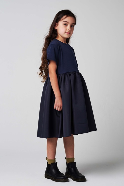 BALLERINA T-DRESS ROYALNAVY 6Y-11Y