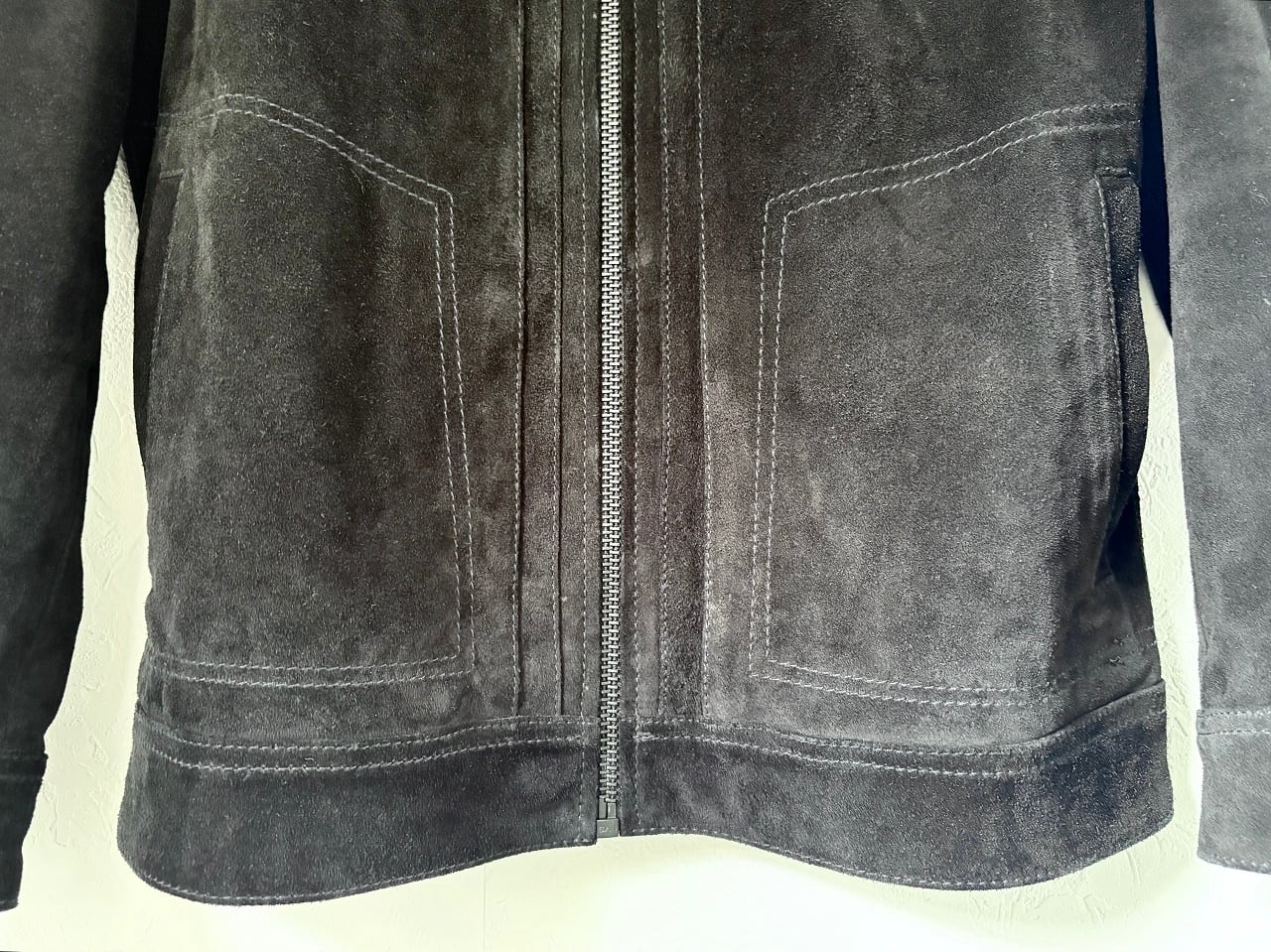 ジャケット・アウター DENHAM CONVOY TRUCKER Suede leather DENHAM CONVOY TRUCKER Suede leather jacket BLACK | AFTER DARK