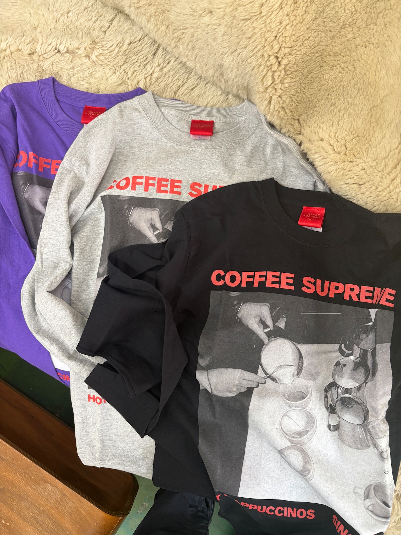 HOT CAPPUCCINOS since 1993 CSチームロングスリーブ＜グレーorブラックorパープル＞