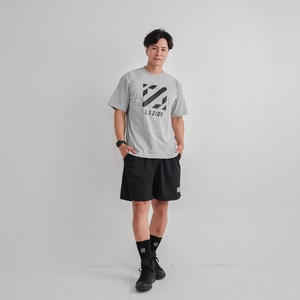 CT26-001 COTTON TEE  GRY/BLK