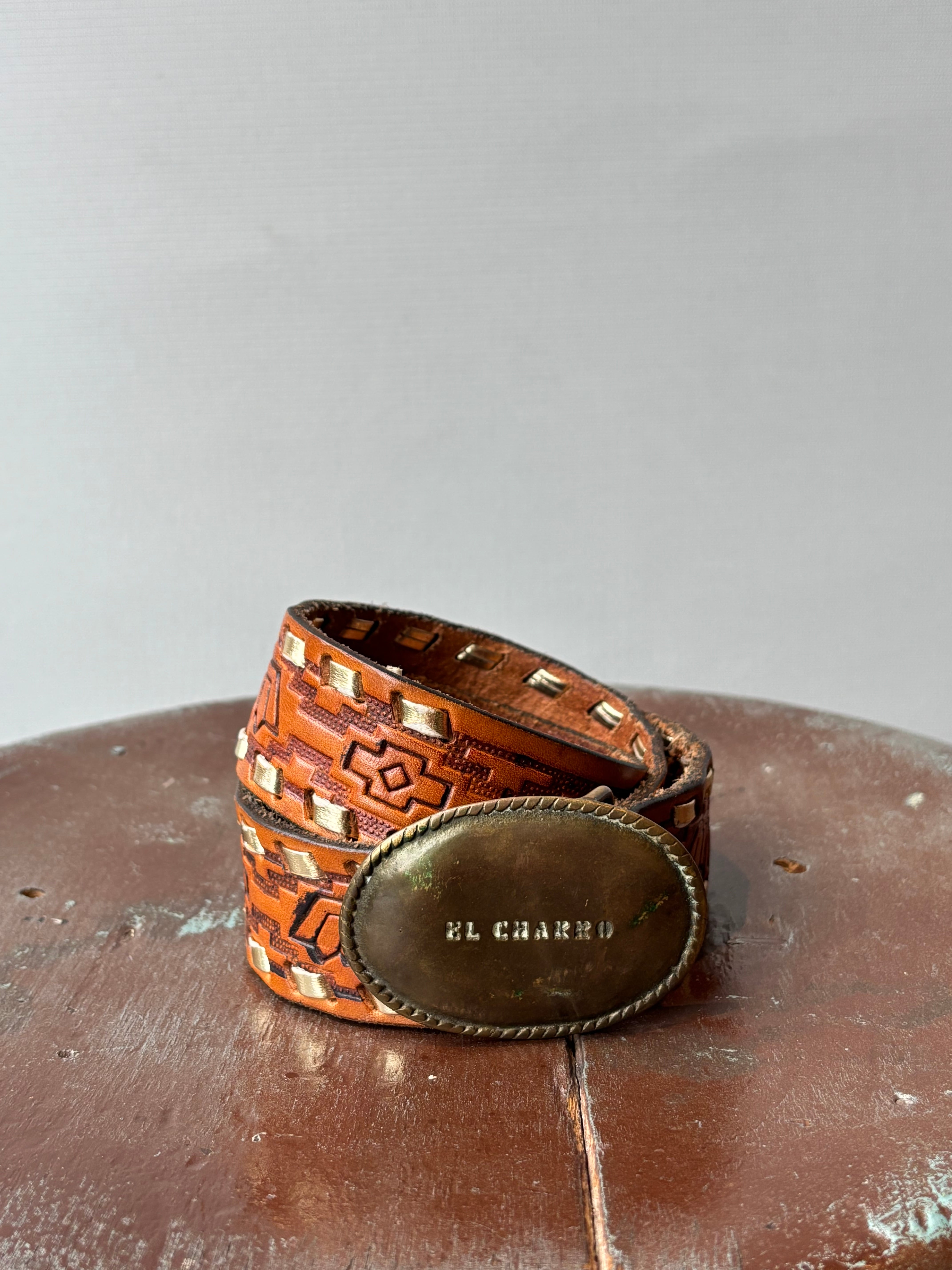 70s vintage crafted leather belt | umber_vintage
