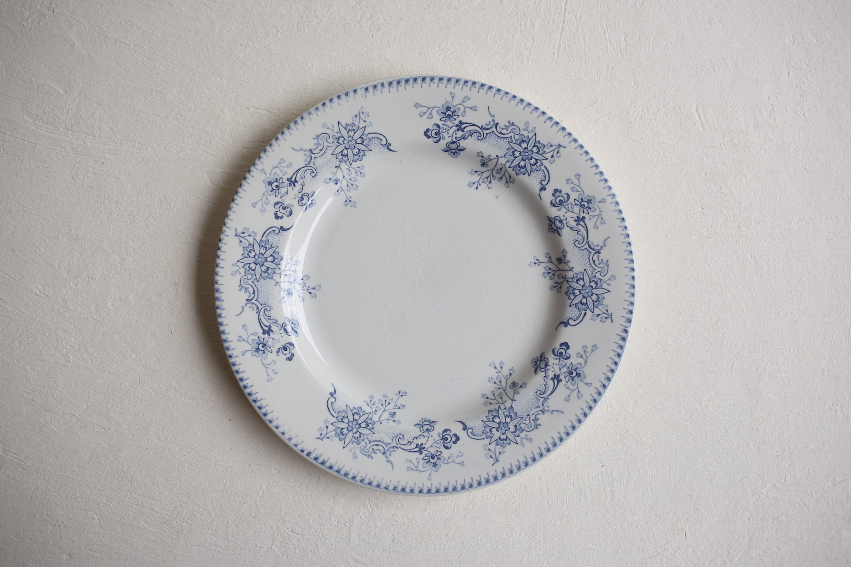 フランス アンティーク ヴィンテージ KG LUNÉVILLE リュネヴィル 『REAUMUR』平皿 N-02536c