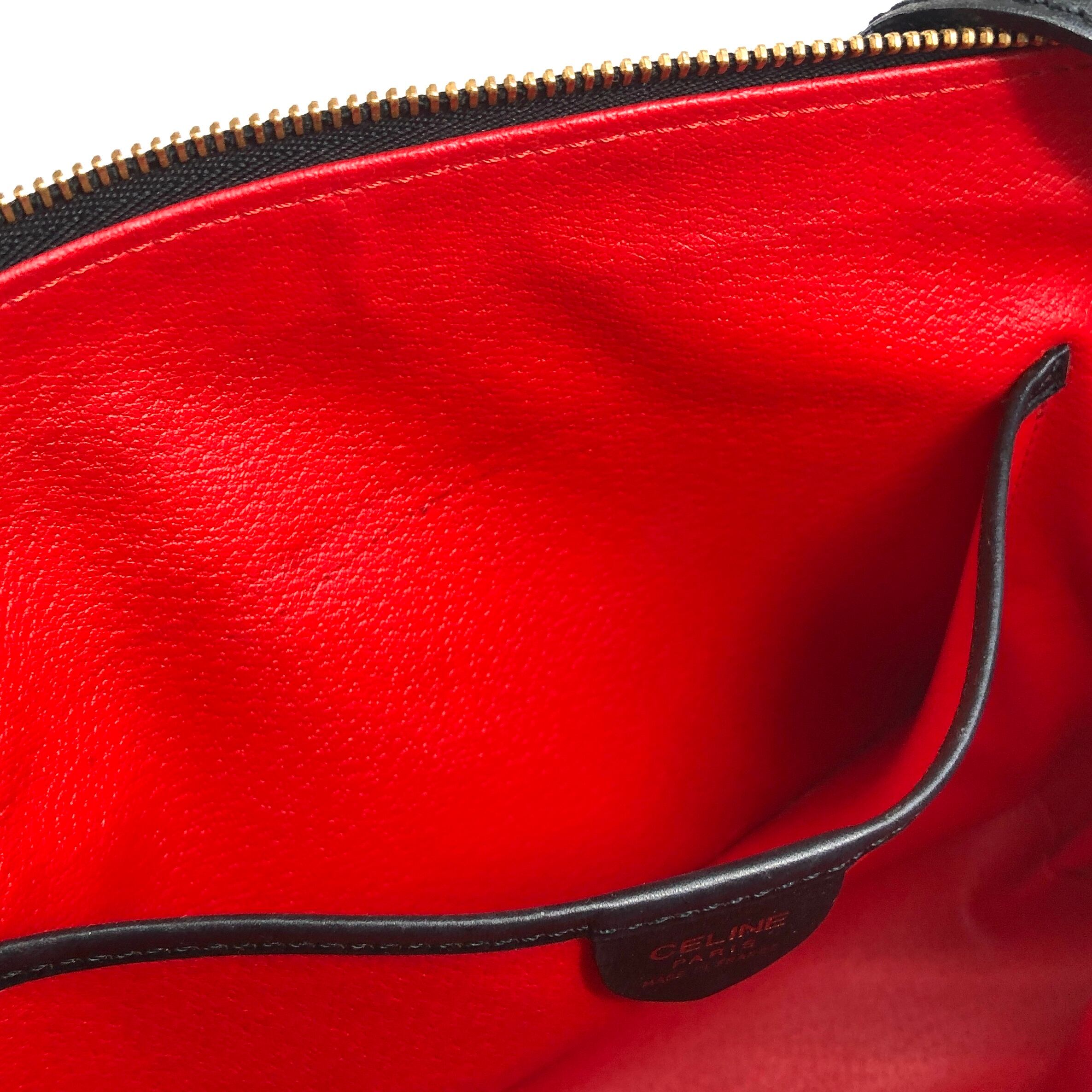 CELINE セリーヌ トートバッグ ブラック マンテル レザー vintage