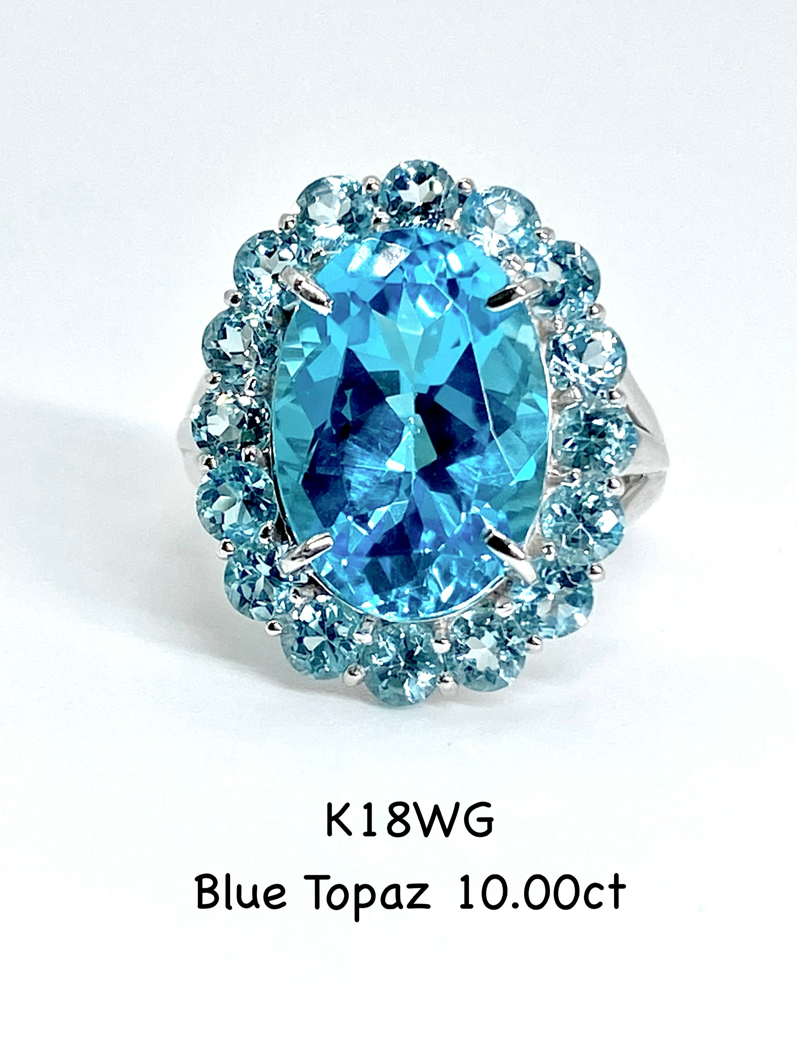 予約販売も リング・指輪 K18WG ブルートパーズ 【公式通販】
