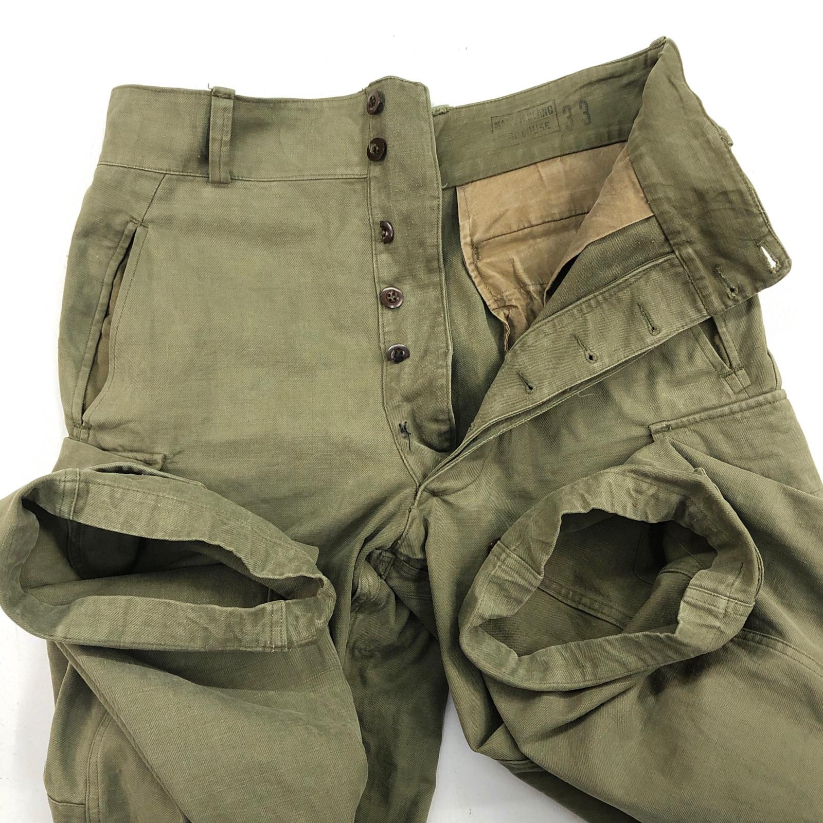 FRENCH ARMY フランス軍 50年代 M-47 カーゴパンツ 前期型 オリーブ