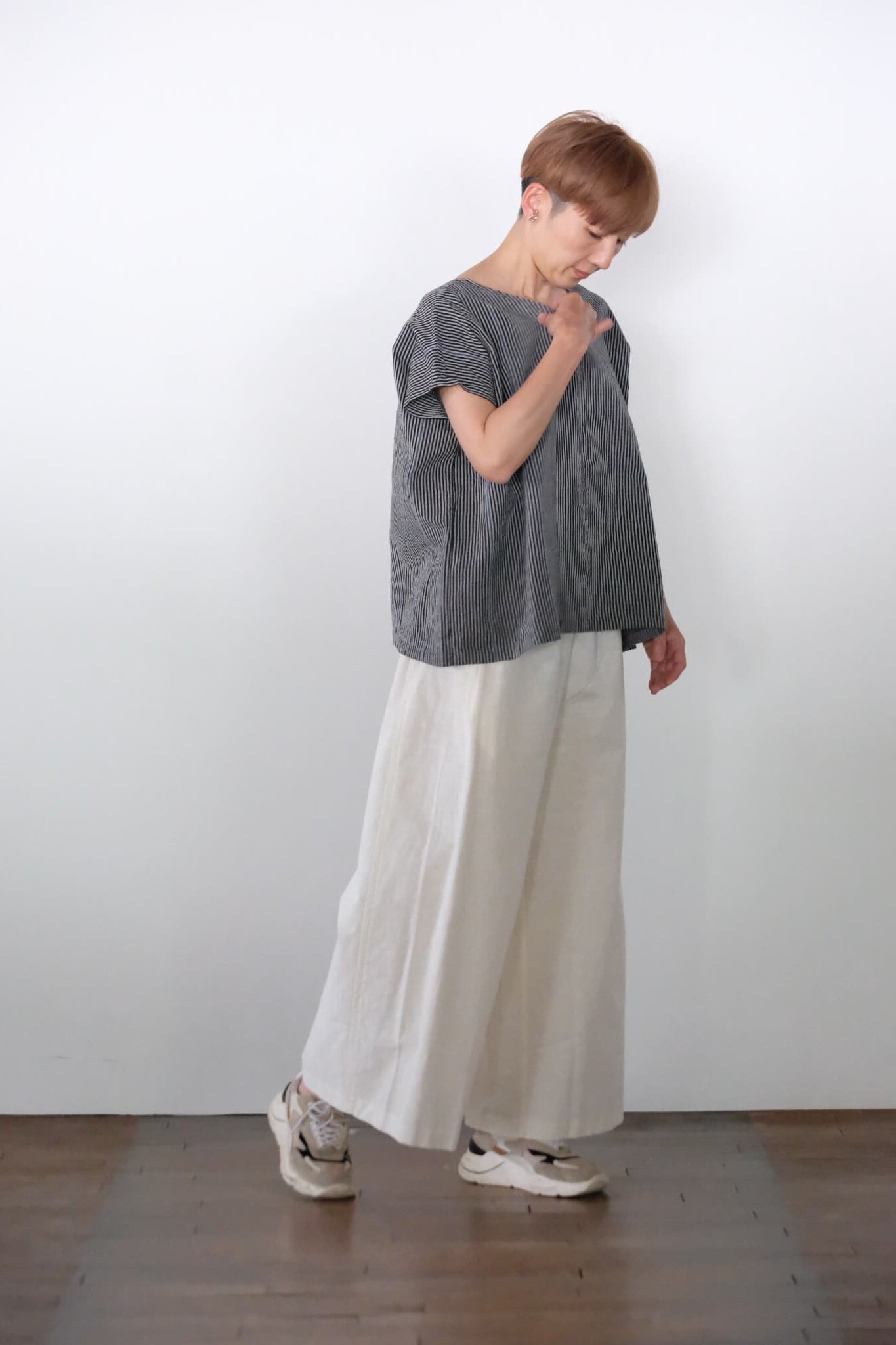 〇acr-pt-hk-dc YAMMA 会津木綿のキュロットパンツ はかま丈 | 美工堂