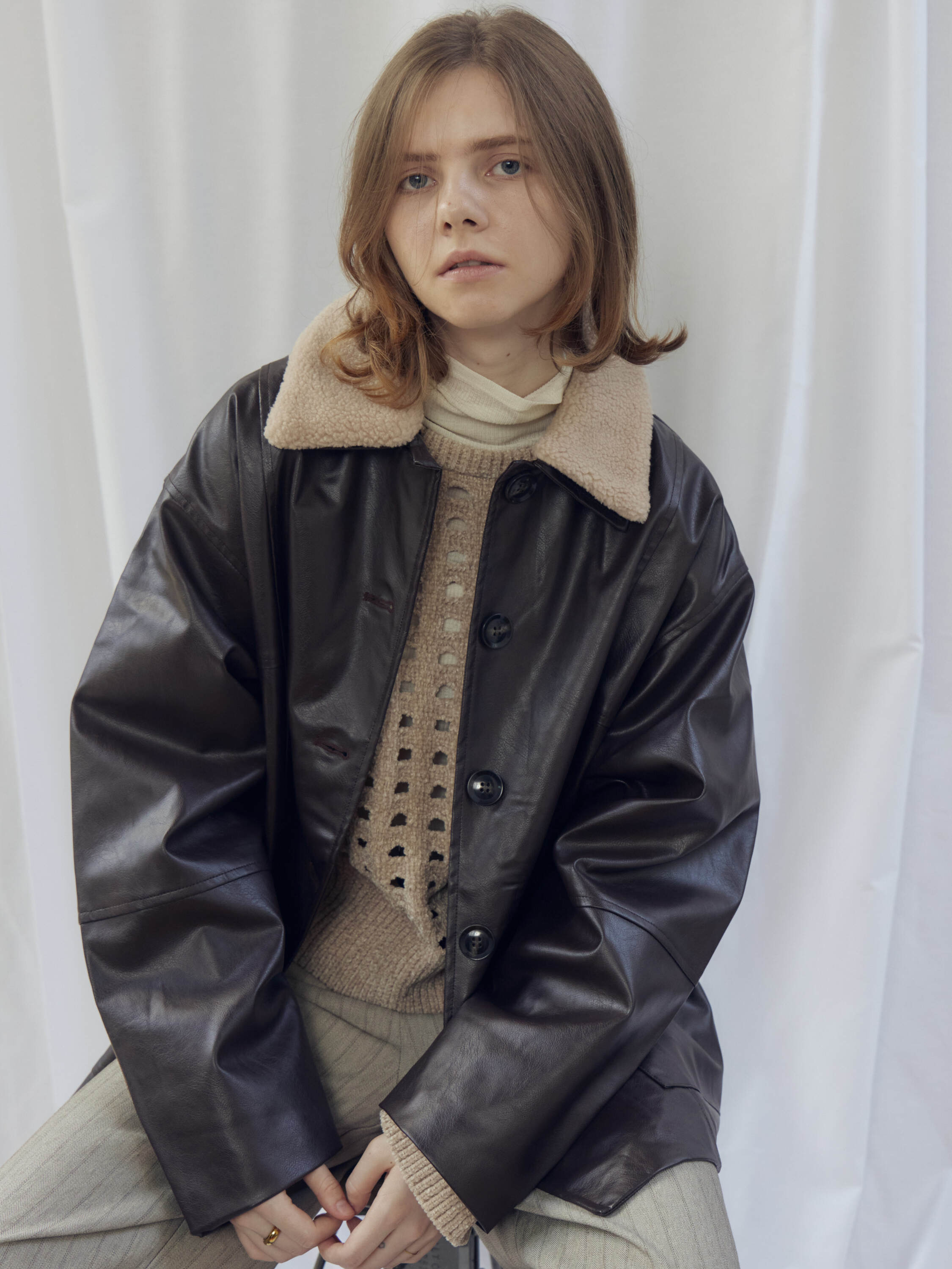 FAUX LEATHER BLOUSON(フェイクレザーブルゾン)【7543047】