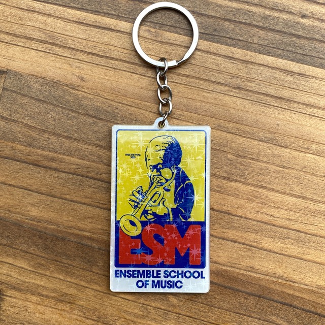 Trumpet player acrylic keychain