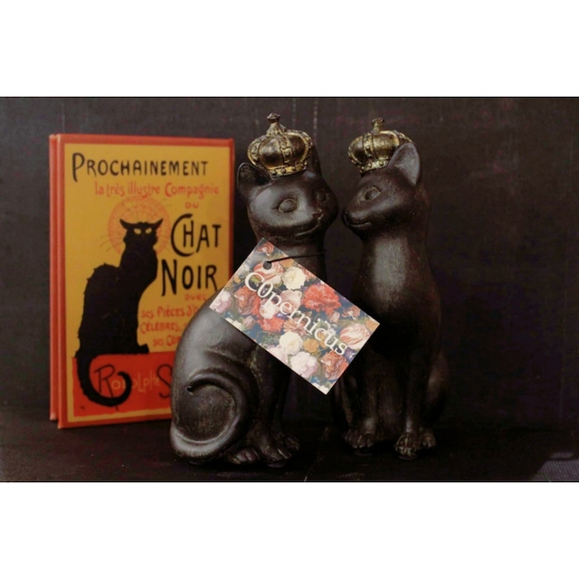 王冠の猫のオブジェ（ネコ/ねこ）：浜松雑貨屋　C0pernicus