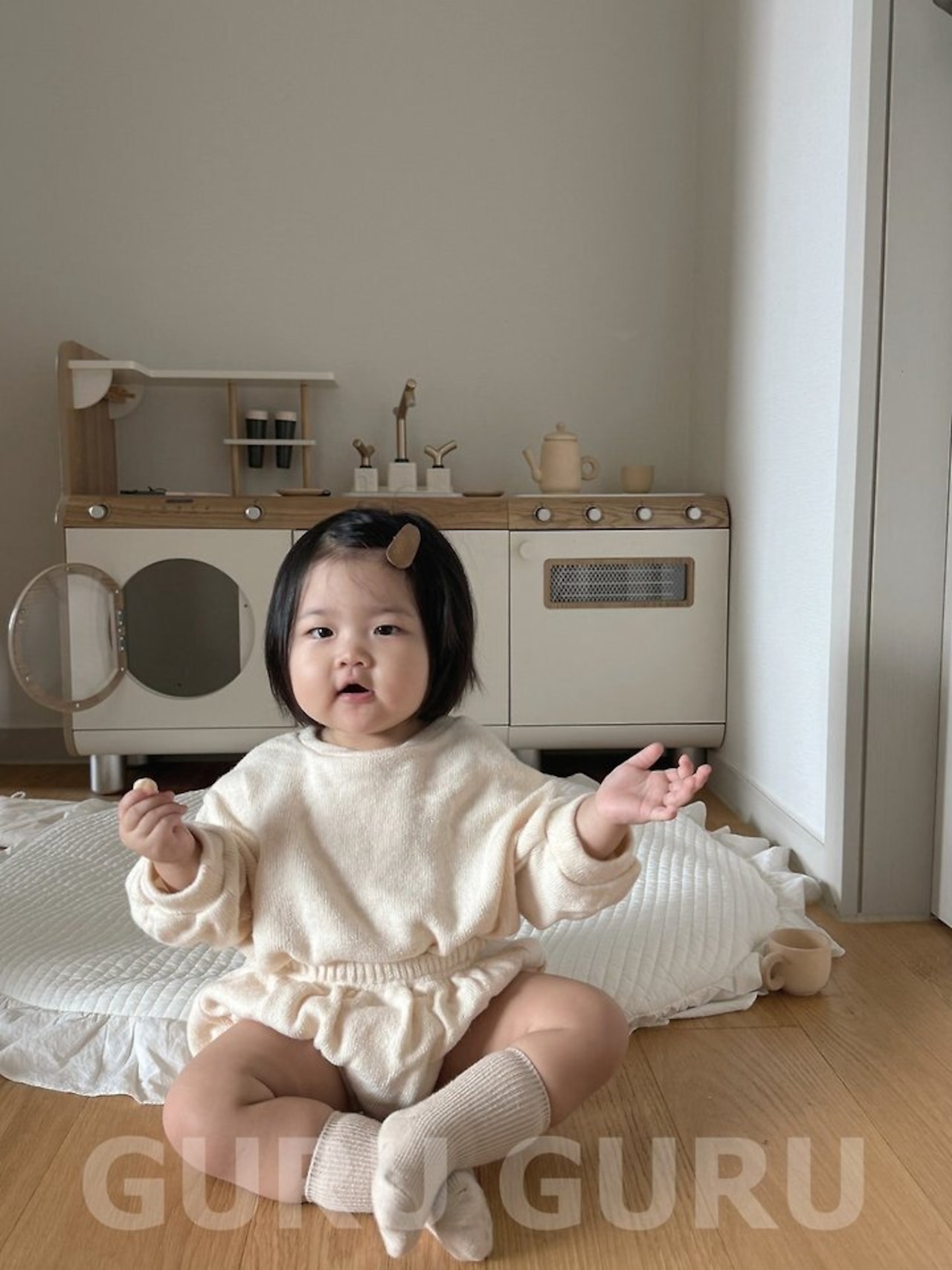 韓国子供服 / 26Autumn / 〖取寄〗guruguru / ベアーセット / ベビー服 *1号~3号*
