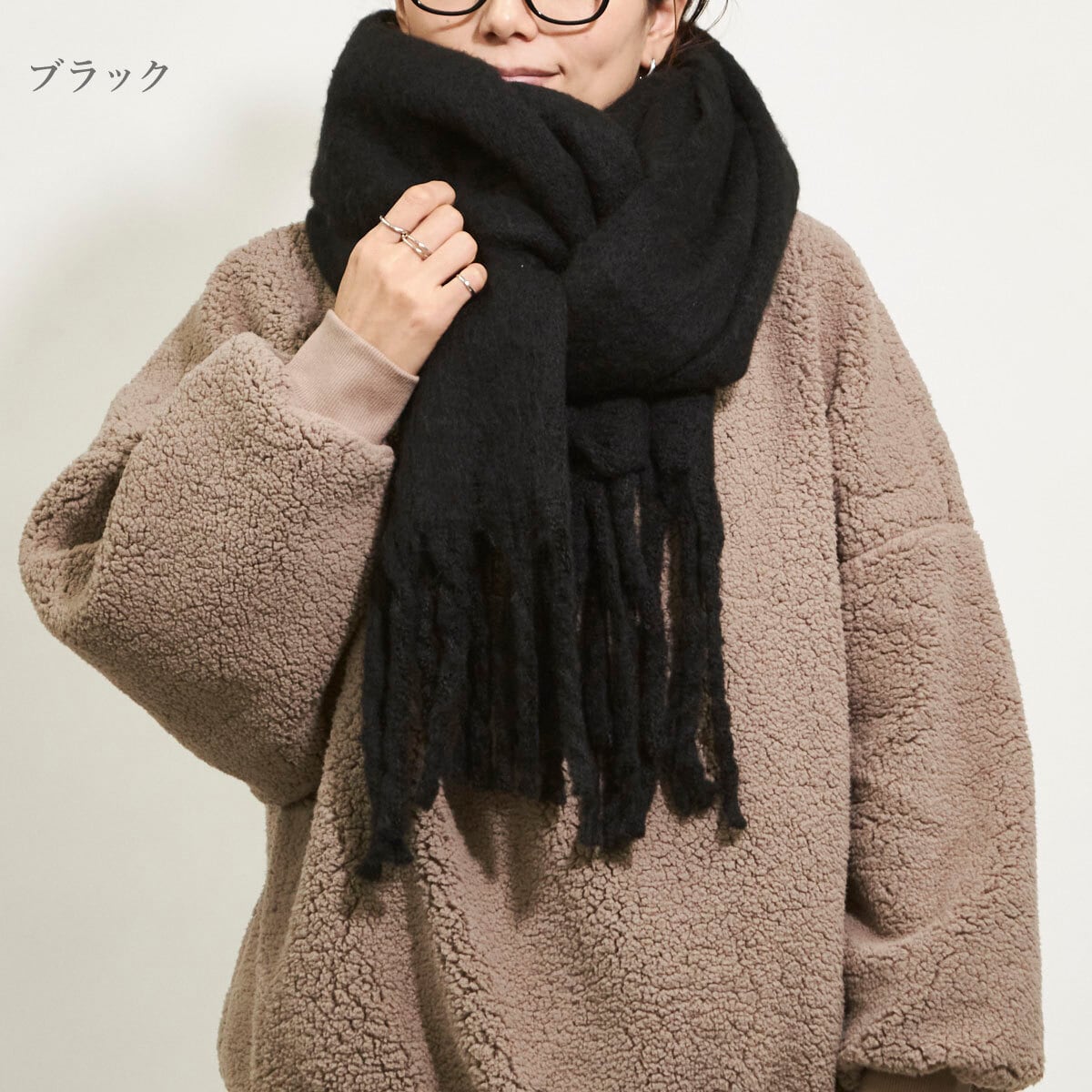 ami モヘア大判マフラー 大判ストール マフラー 無地 | AMI