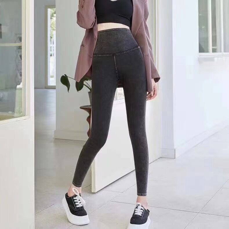 ハイウエストデニムレギンスパンツ