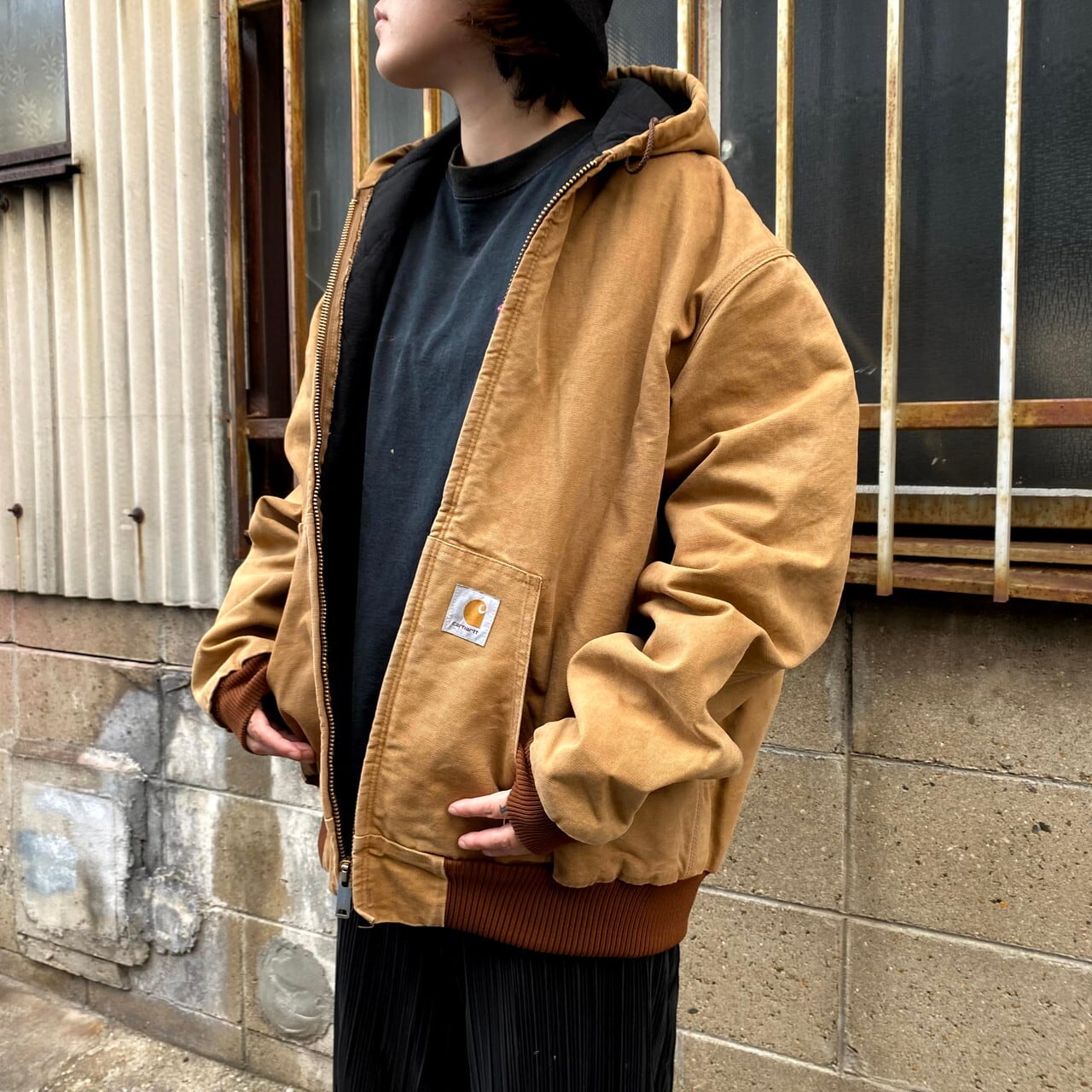 carhartt カーハート USA製 アクティブジャケット ライトブラウンすの