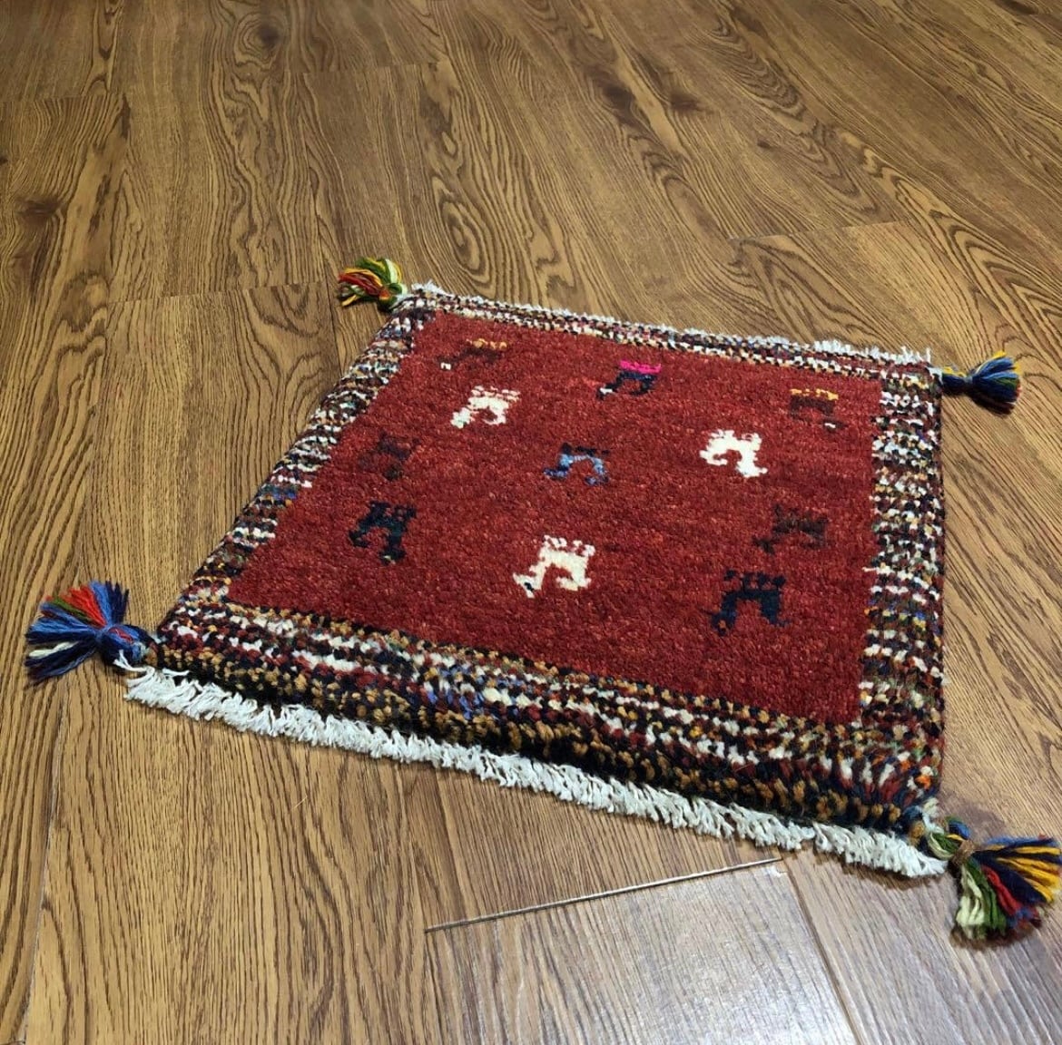 ペルシャギャッベ (ギャベ) チェアマット 椅子の座布団 No.1758 ペルシャギャッベ (ギャベ) チェアマット 椅子の座布団 No.GS-1139