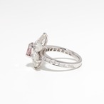 ファンシー ディープパープルピンク ダイヤモンド リング pt900 / 0.832ct / DA 3.256ct