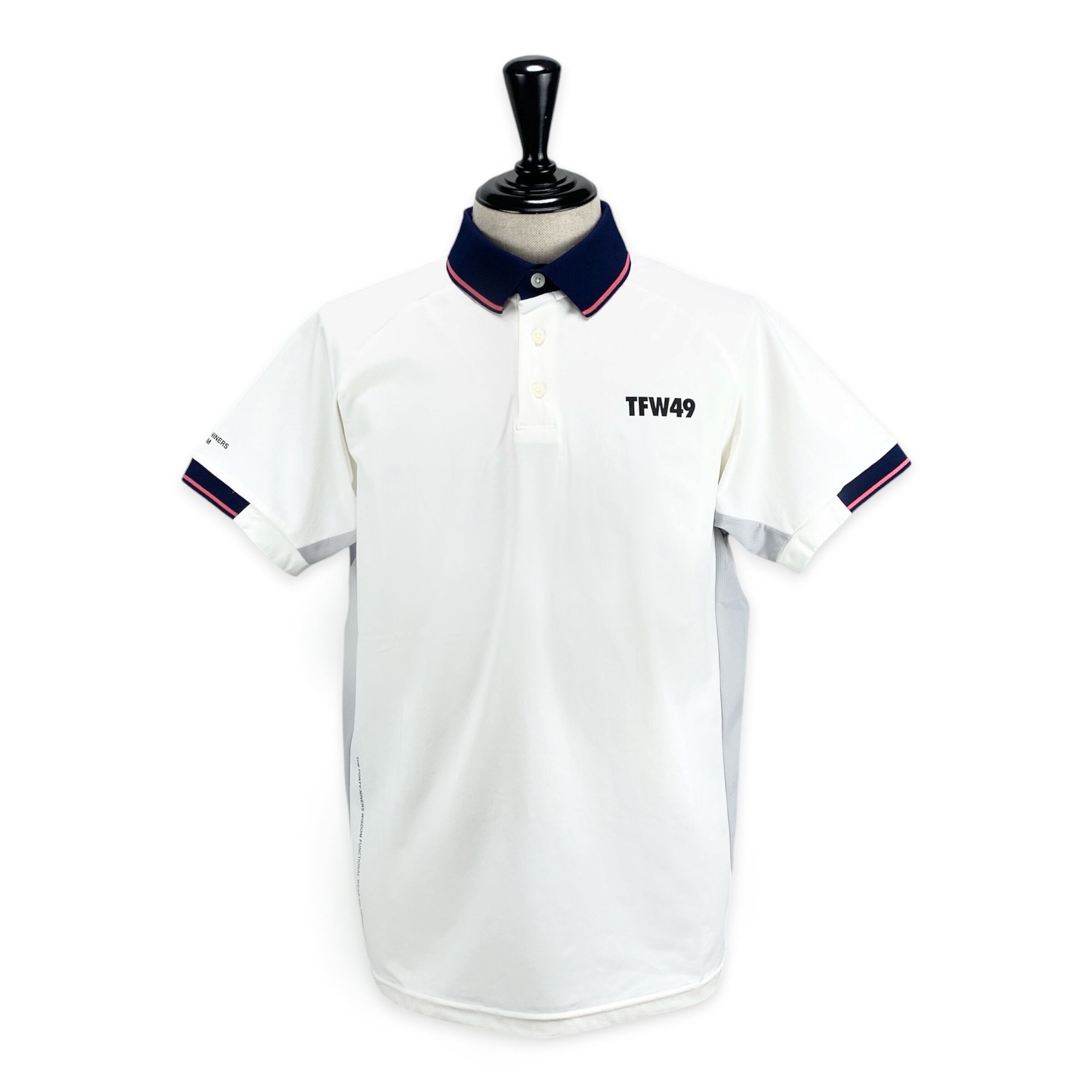 TFW49】《MEN'S》LINE SLEEVE POLO（WHITE） | Sandy GOLF