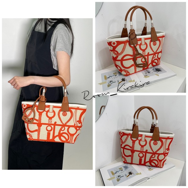 牛革キャンバススティブルトートバッグ