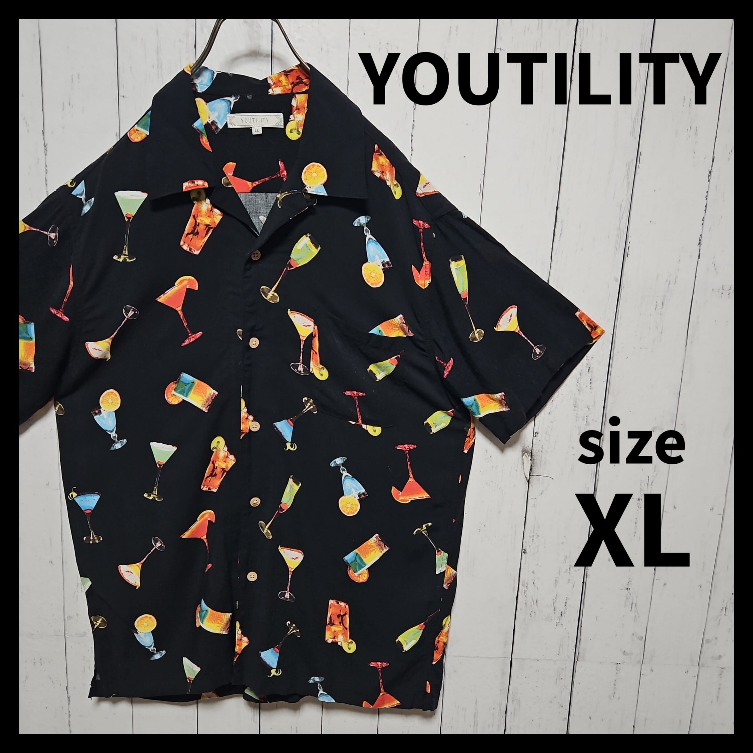 Men's】90s - ブロックパターン プルオーバー アロハシャツ / ハワイ製