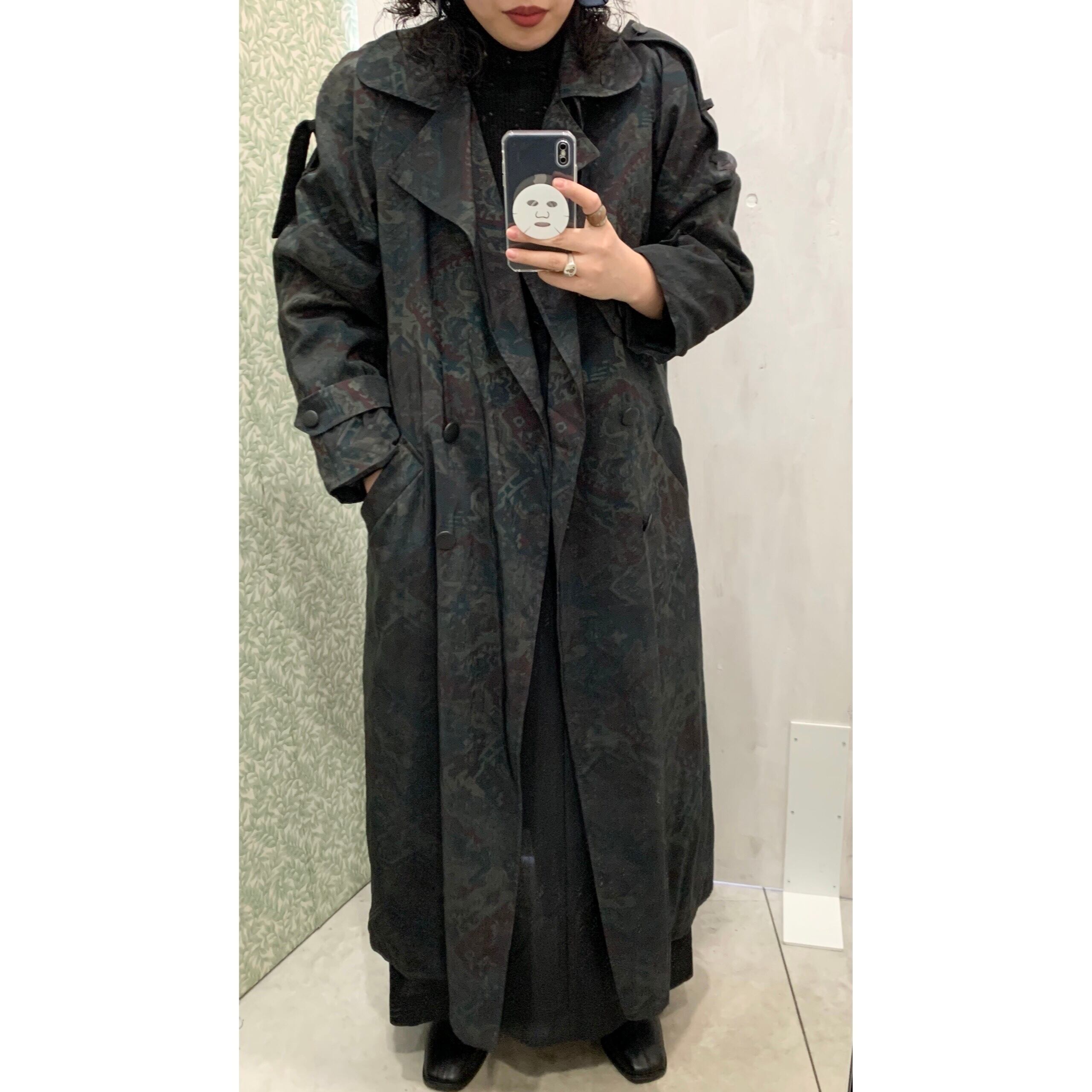 vintage/longcoat/green/coat/ヴィンテージ/ロングコート/緑/コート