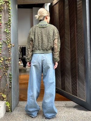 【25SS】ADSB Andersson Bell アンダーソンベル / DOUBLE LAYERED LOGO LACE SHORT BOMBER / レースブルゾン