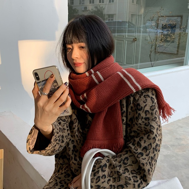 ウールニットスカーフ レディースウィンター 冬物 ブラック・アイド・ピーズ48397637513