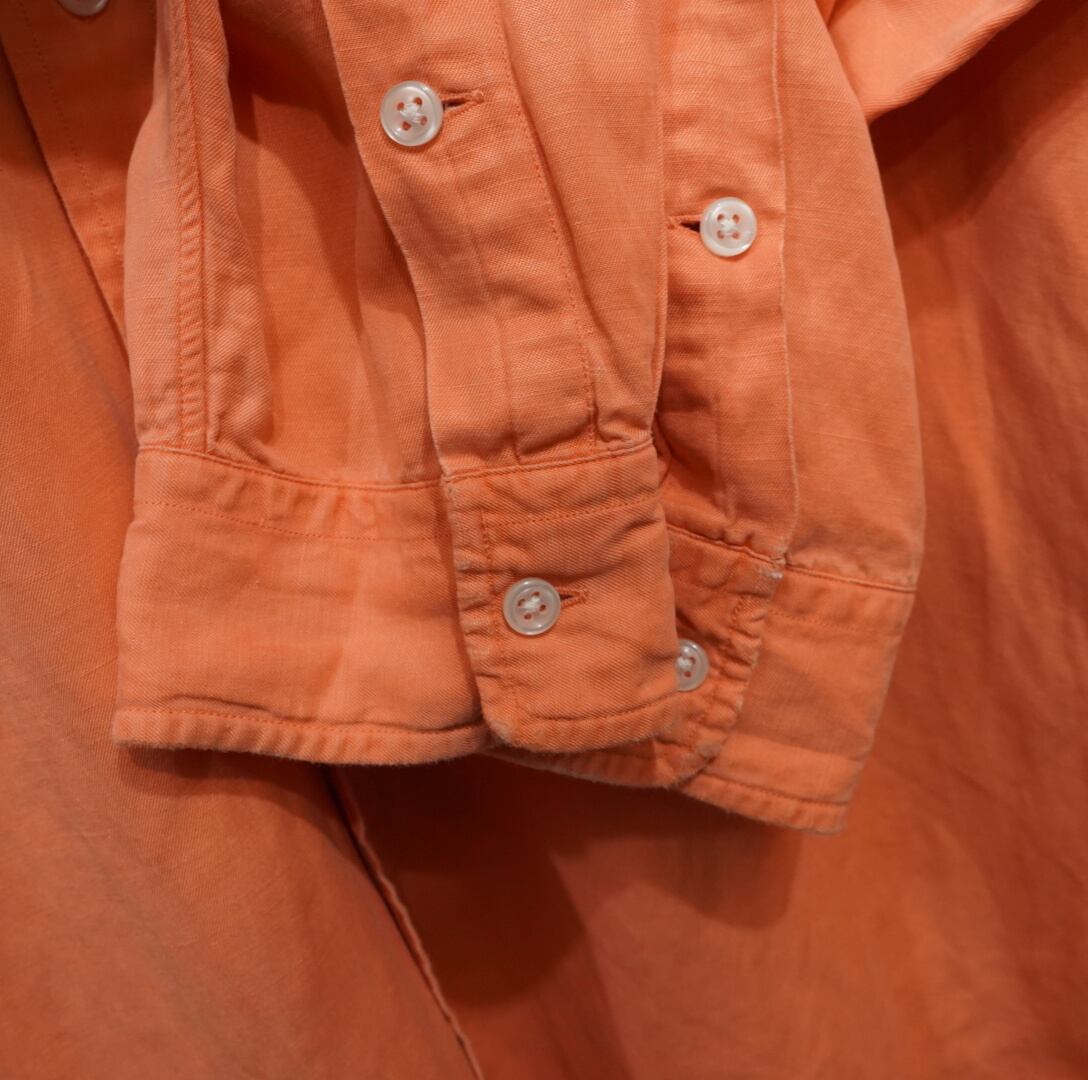 90s ralphlauren blake シルクリネン 長袖シャツ L/ラルフローレン