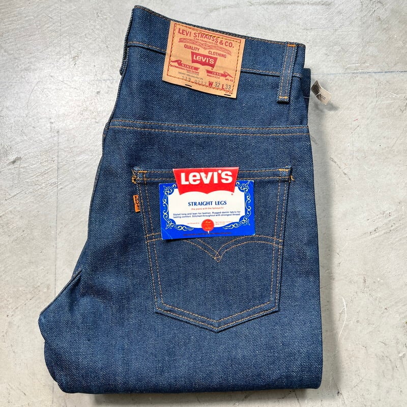 80's Levi's リーバイス 519 デニムパンツ デッドストック NOS フラッシャー付き レア オレンジタブ 81年 刻印575 USA製  W32 Abraham & Straus タグ付き 希少 ヴィンテージ BA-1890 RM2309H | agito vintage powered 