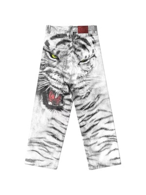 【TecNineGroup】WHITE TIGER DENIM PANTS