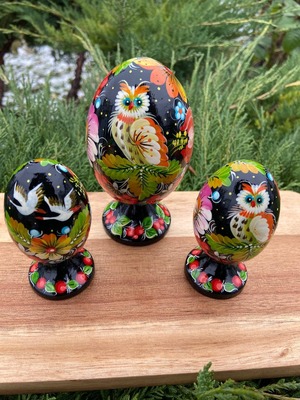 プィサンカ・土台付き（イースター・エッグ）9cm（ホメンコ作）