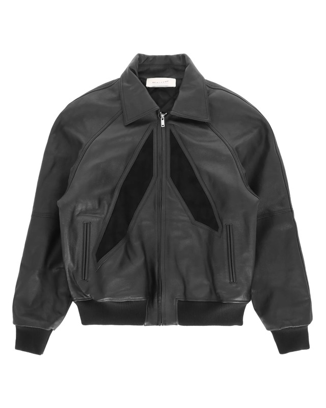 1017 ALYX 9SM / INTARSIA APPLIQUE LOGO LEATHER BOMBER