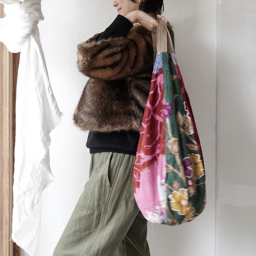 リサイクルサリービッグショルダーバッグ／People Tree